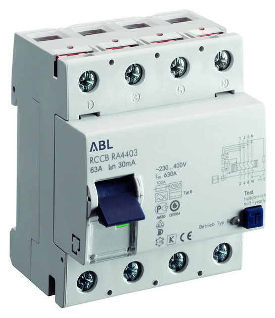 RA4403 FI-Schutzschalter 4p. 63A 30mA