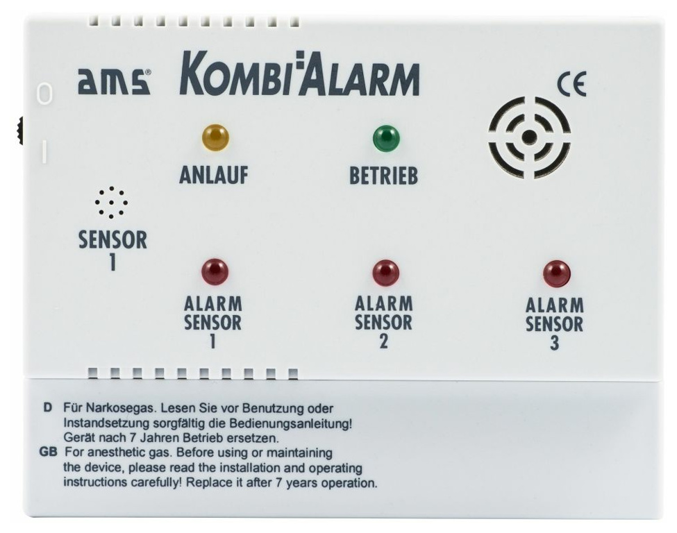 AMS Kombi Alarm Narkosegas- und Gaswarngerät