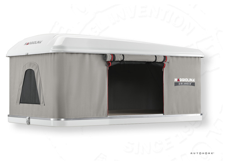 AUTOHOME 1.0 Hartschalen-Dachzelt - Stoff Grau - Schale Weiß - Medium