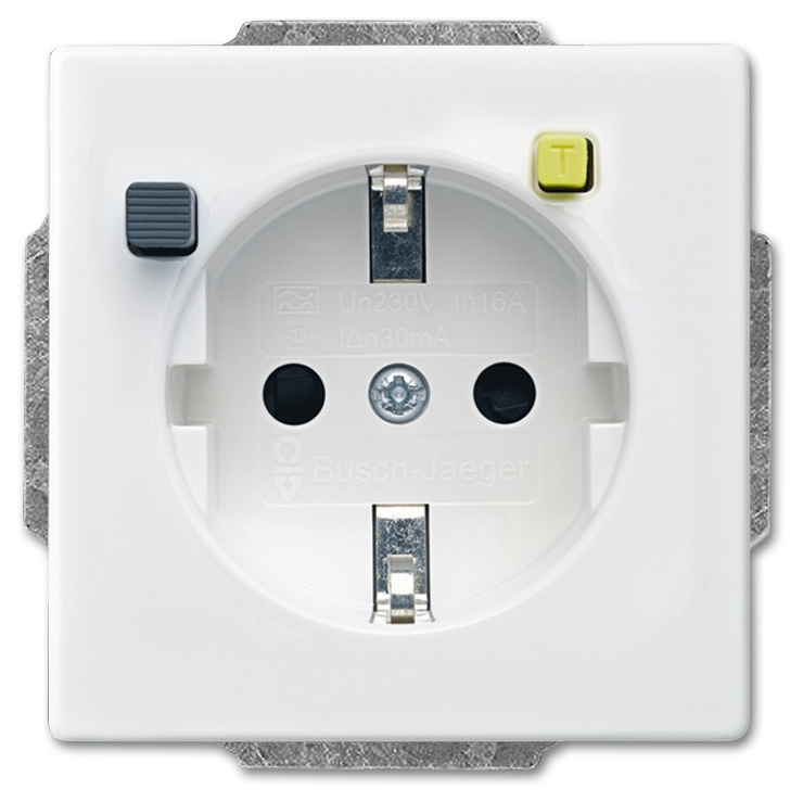 FI-SCHUKOMAT SCHUKO® Steckdosen-Einsatz 3120 EUCB-84, studioweiß