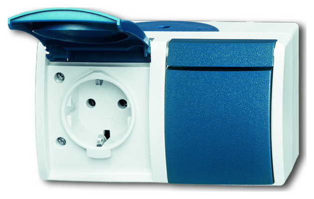 20/2 EW-54 Zweifachsteckdose waagerecht