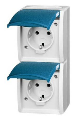 20-02 EW-53 Doppelsteckdose senkrecht