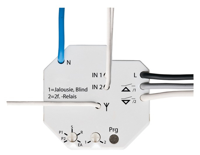 Serien-/Jalousieaktor WaveLINE, mit Nebenstellen 6705-101, studioweiß