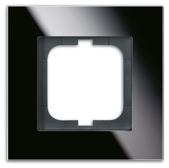 Abdeckrahmen 1721-825, Glas schwarz