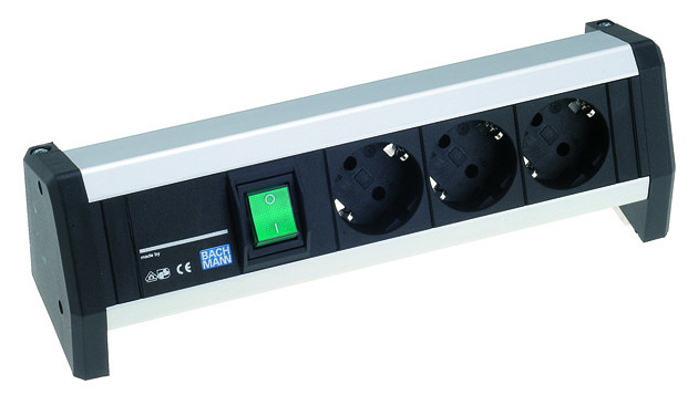 339.1001 Steckdosenleiste 3-fach m.Sch.