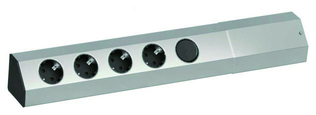 923.007 Universalleiste ALU Wand/Eck 4xS