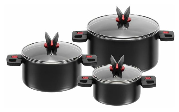 Ballarini Topfset-Click & Cook mit Deckel