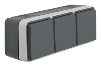 47733515 Steckd. SCHUKO 3f. waager. AP