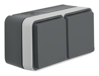 47843515 Steckd. SCHUKO 2f. waager. AP