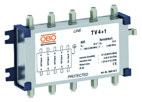 TV 4+1 Koax Schutzgerät für HF
