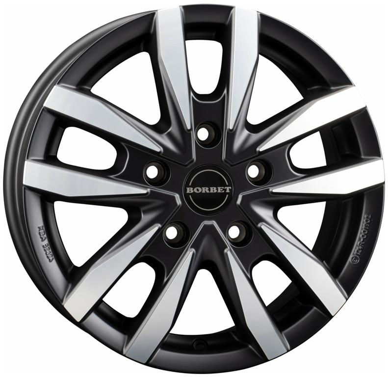 Borbet CW5 Alufelge, 6x16", 5x130mm, ET 68mm, LK für Fiat Ducato, schwarz
