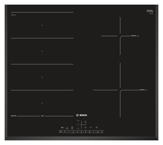 Serie 6 PXE651FC1E Eingebaut Zonen-Induktionskochfeld Schwarz