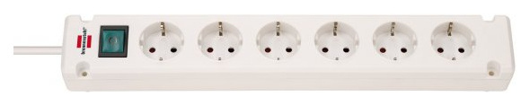 Brennenstuhl 1150650326 Verlängerungskabel 3 m 6 AC-Ausgänge Drinnen Weiß 4007123643288