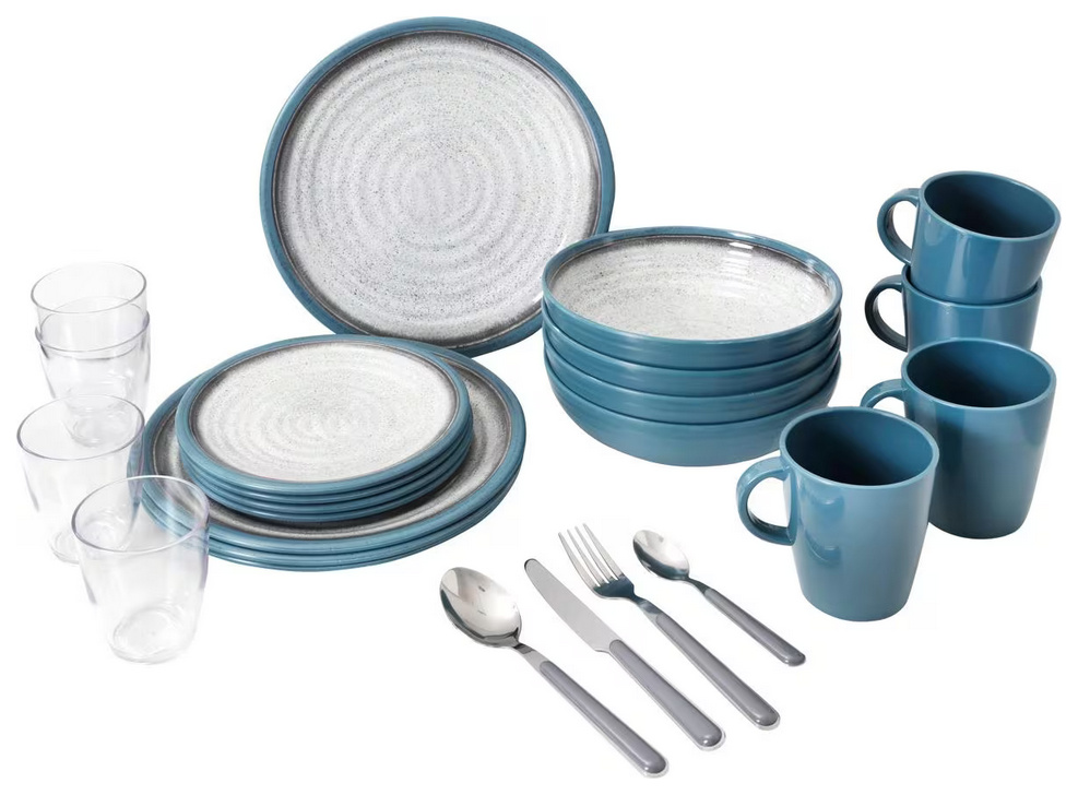 Brunner Tuscany All Inclusive Geschirrset, Melamin 36-teilig + Box