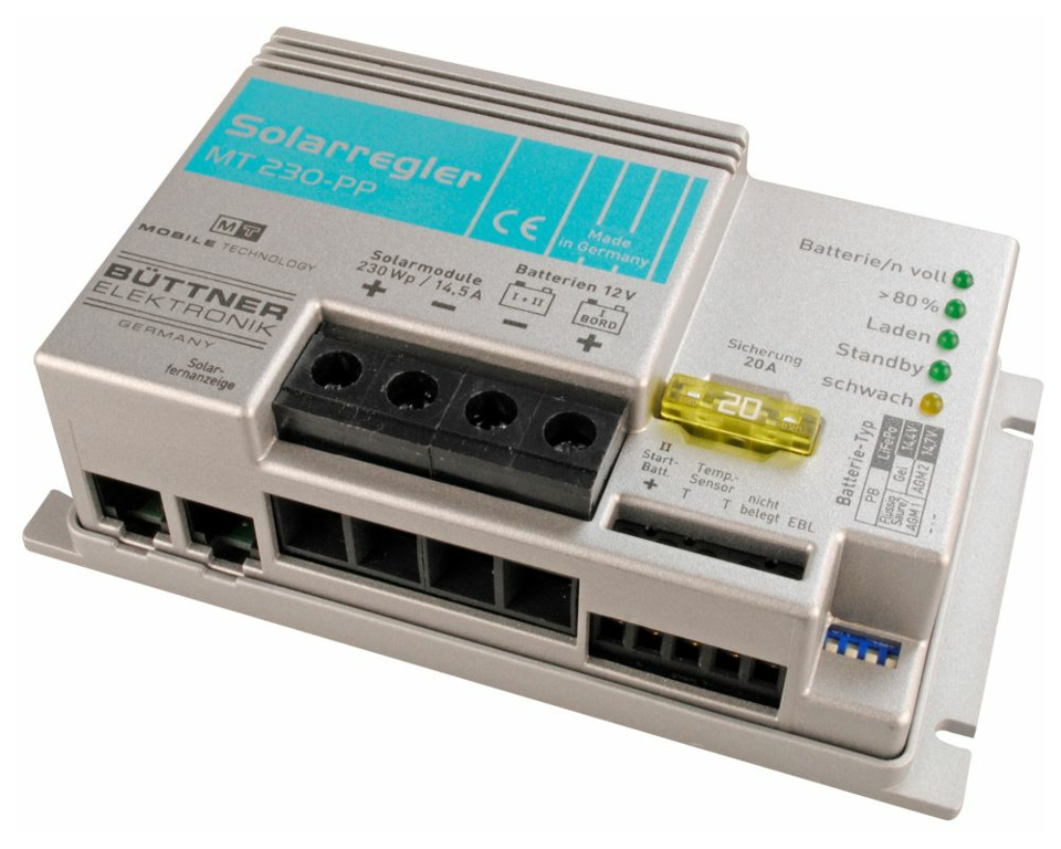 Büttner Elektronik Solarregler MT 230 PP, 12 V