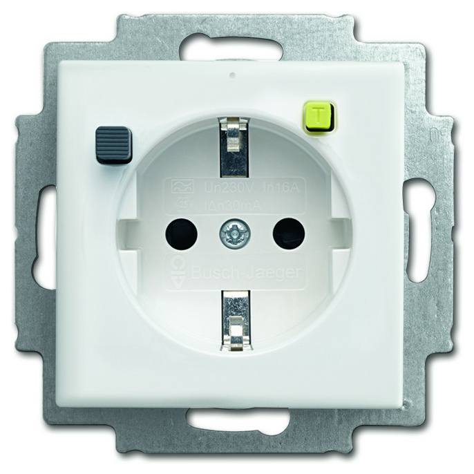 FI-SCHUKOMAT SCHUKO® Steckdosen-Einsatz 3120 EUCB-914, alpinweiß