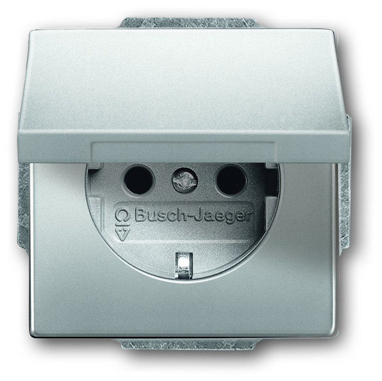 SCHUKO® Steckdosen-Einsatz 20 EUK-866, edelstahl