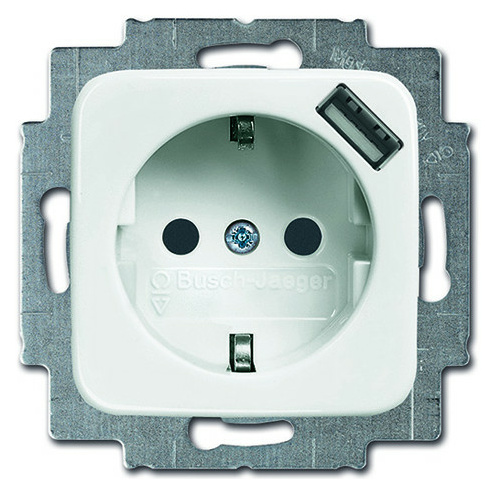 SCHUKO® USB-Steckdose 20 EUCBUSB-214, alpinweiß