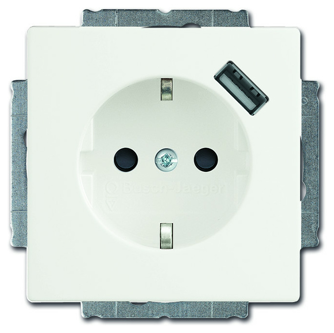 SCHUKO® USB-Steckdose 20 EUCBUSB-82, elfenbeinweiß