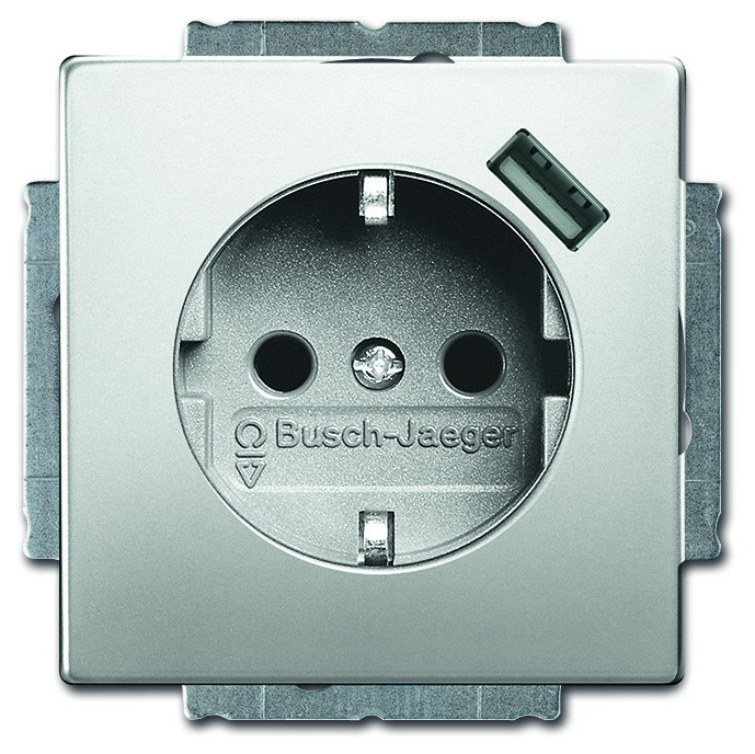 SCHUKO® USB-Steckdose 20 EUCBUSB-866, edelstahl