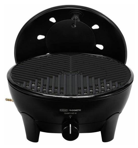 Cadac Glamp Chef 40 Gasgrill, 50 mbar, ø 40 cm, Pizzastein, Pfannenträger