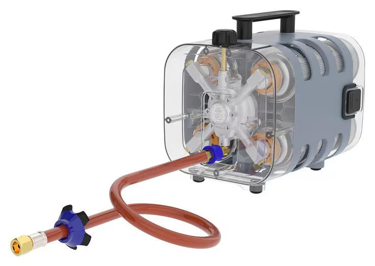 Cadac Quad Power Pak Gasdruckregler mit Schlauch für Gaskartuschen, 50 mbar