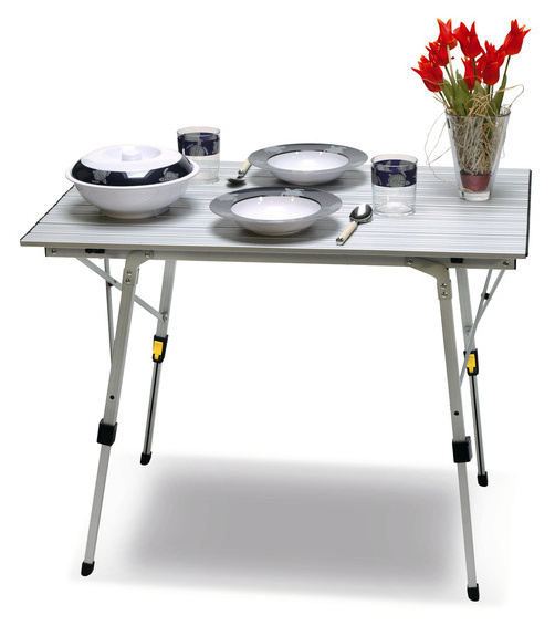Camp4 Bali Alu-Rolltisch 90x60cm, silber