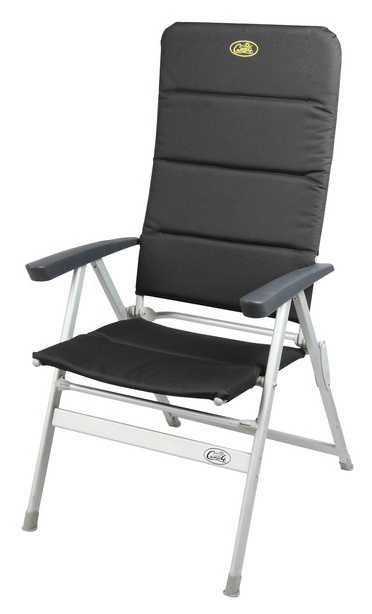 Camp4 Campingsessel Grenoble DeLuxe - Farbe: Schwarz / Gestell: silber