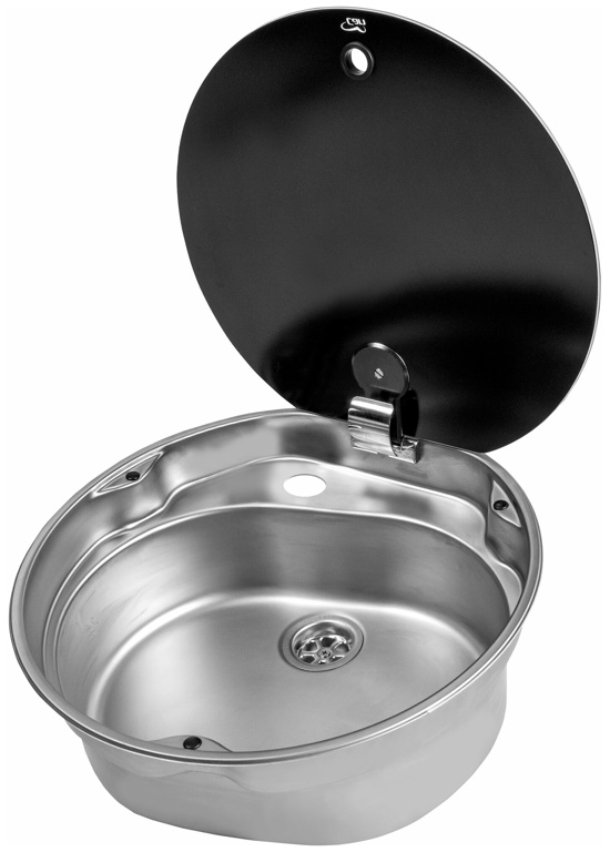 Can Rund-Spülbecken LR1770, ø 40,7 cm, mit Abdeckung