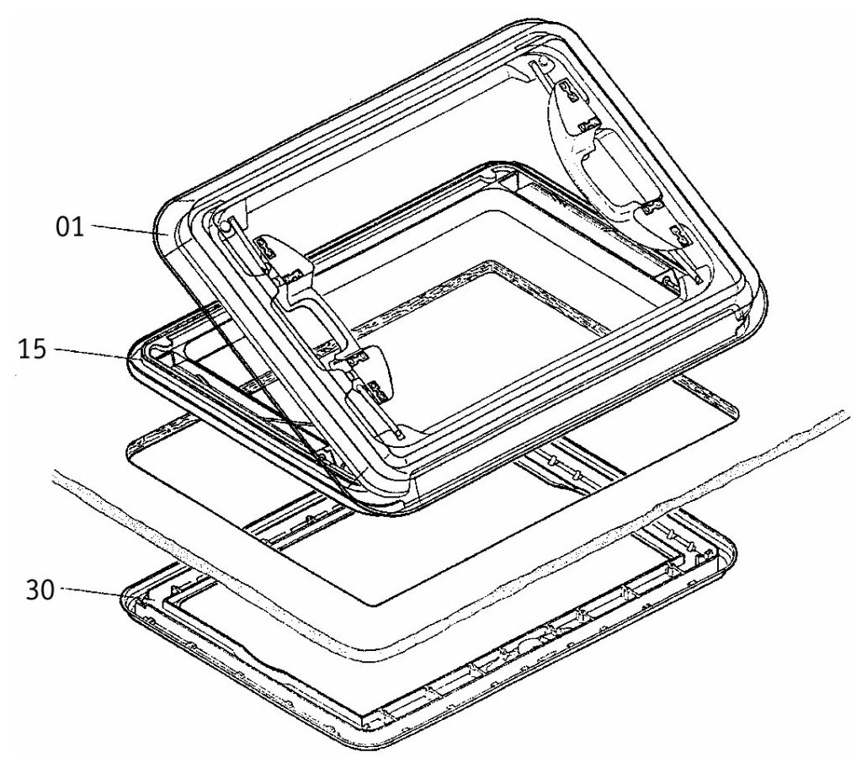 Dometic Grundrahmen komplett, cremeweiß für HEKI 1