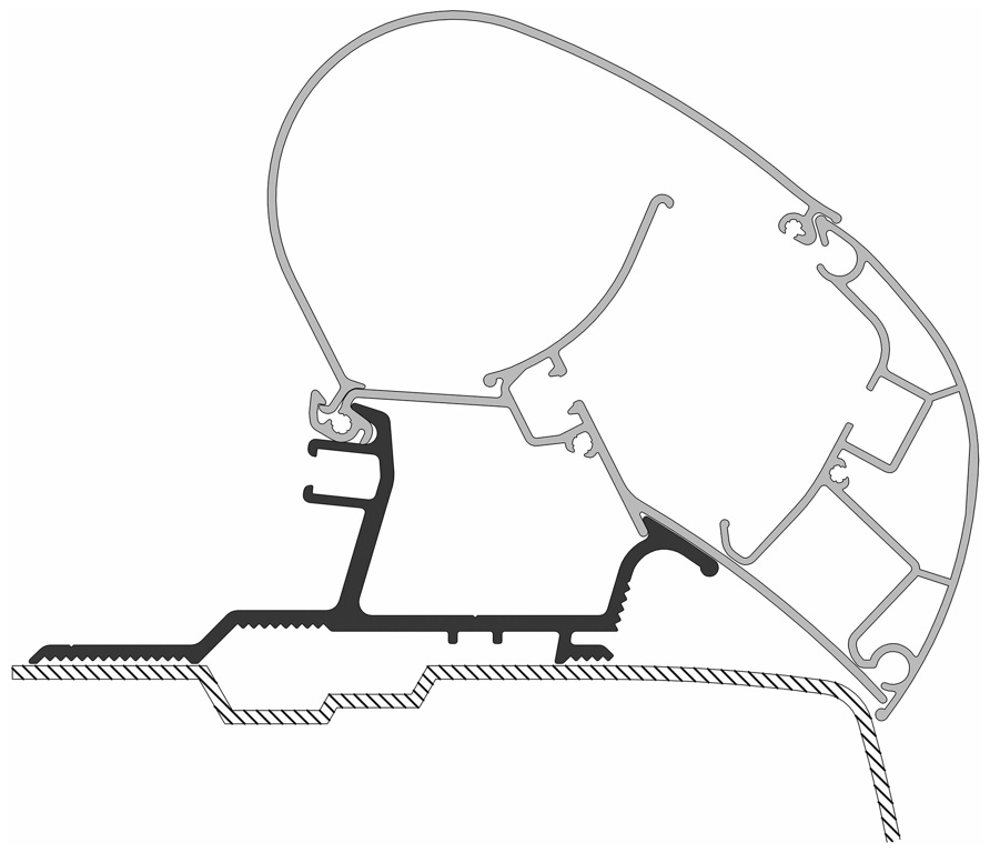Adapter für Renault Master ab Bj. 04/2010 zu Dometic-Dachmarkisen Serie 2