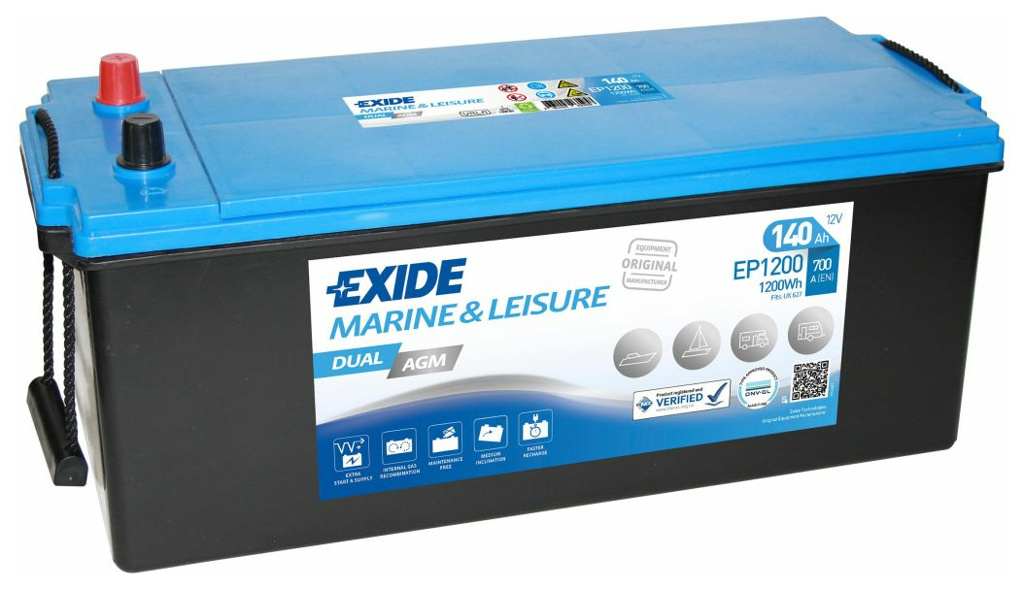 Batterie EXIDE Dual AGM 140 AH, EP 1200