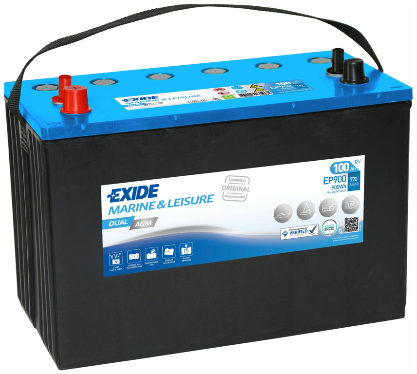 Batterie EXIDE Dual AGM 100 AH, EP 900