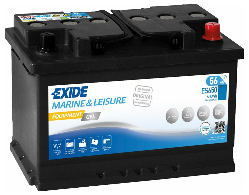 EXIDE Equipment Gel ES 650, 56 Ah