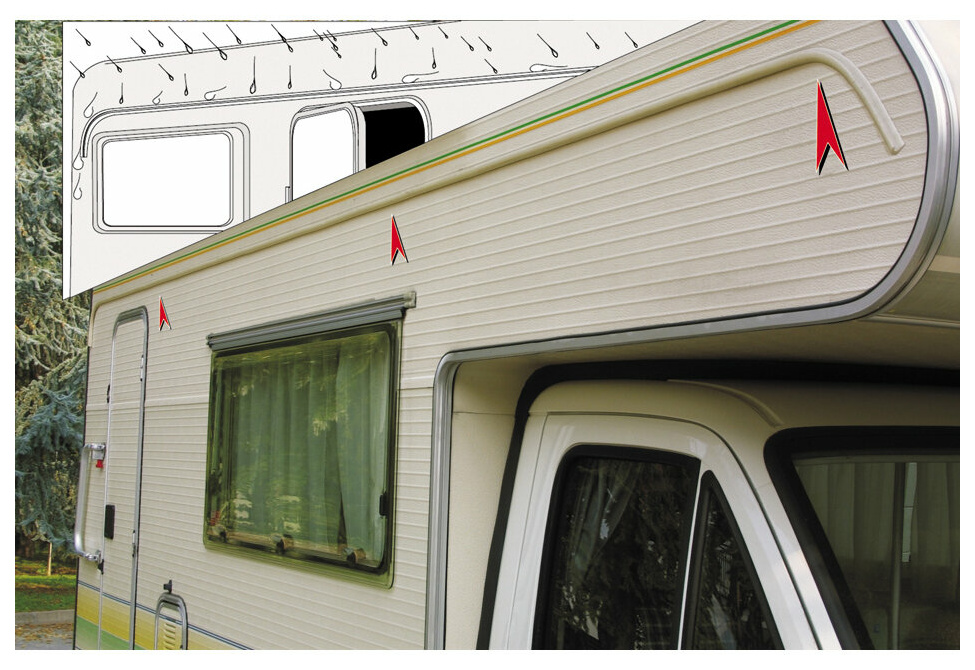 Fiamma Mini-Regenrinne Drip Stop für Wände, 300 cm