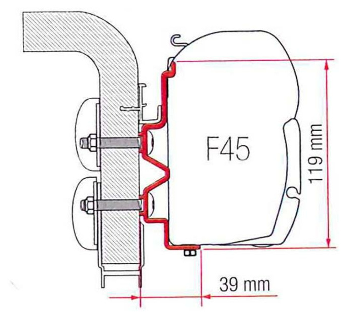 Adapter HymerCamp 450 cm