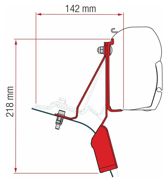 Fiamma Adapter Kit Ford Costum Nugget ab 2019