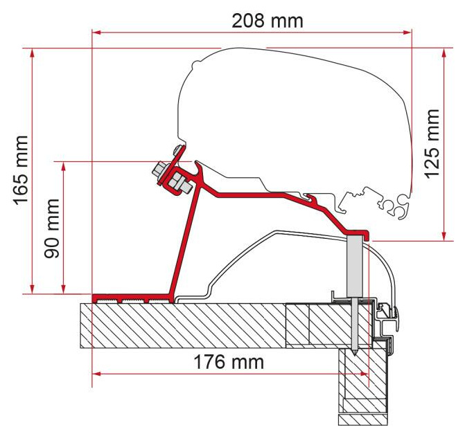 Fiamma Adapter-Kit F65 / F80 für Caravan Hobby ab Baujahr 2014