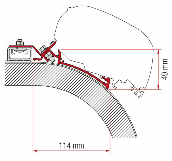 Fiamma Adapter für F80 Kit und F65 Rapido Distinction
