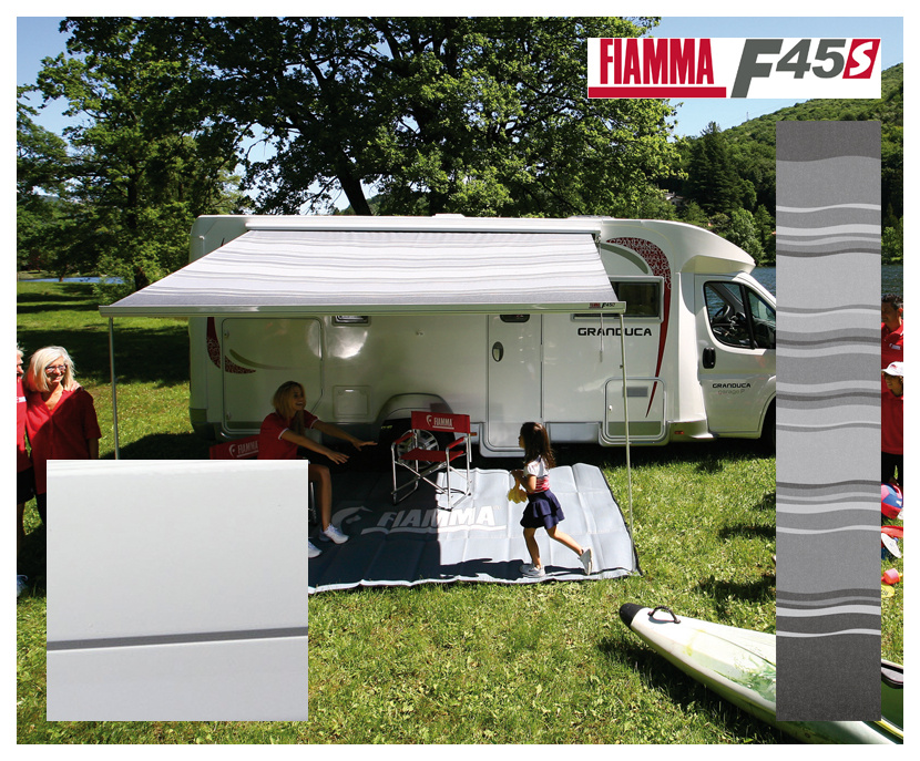 Markise F45S, 300cm Geh{use Polar Wei~, Tuch Roayl Grey