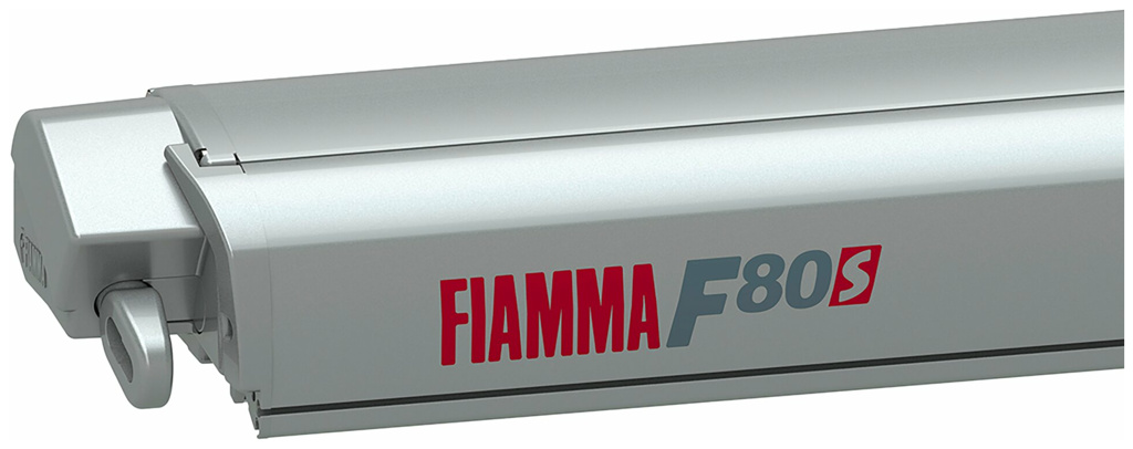 Fiamma F80s 340 Dachmarkise, Auszug 2,5 m, Titanium, Tuch Royal Grey