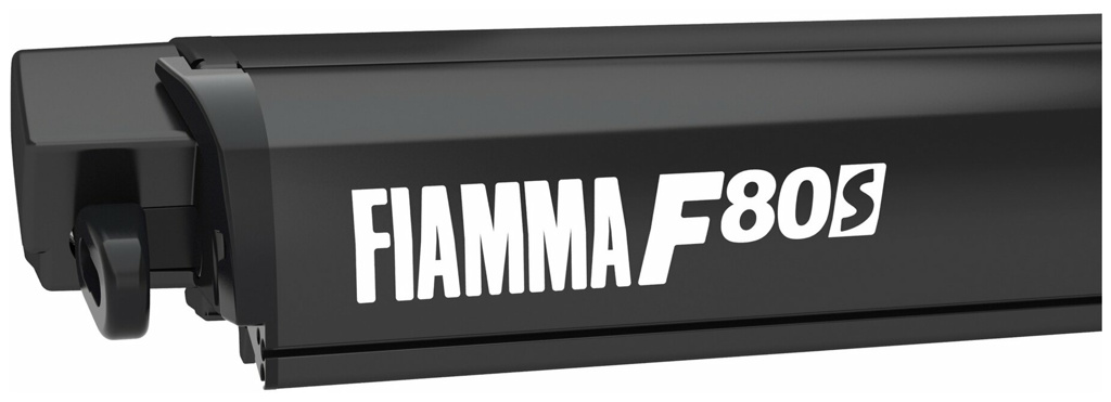 Fiamma F80L 500 Dachmarkise, Auszug 2,75 m, Schwarz, Tuch Royal Grey