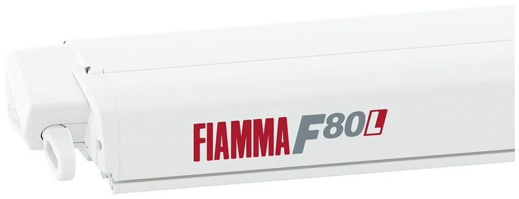 Fiamma F80L 500 Dachmarkise, Auszug 2,75 m, Polarweiß, Tuch Royal Grey