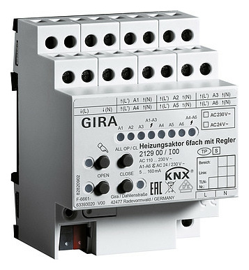 212900 Heizungsaktor 6f Regler KNX REG
