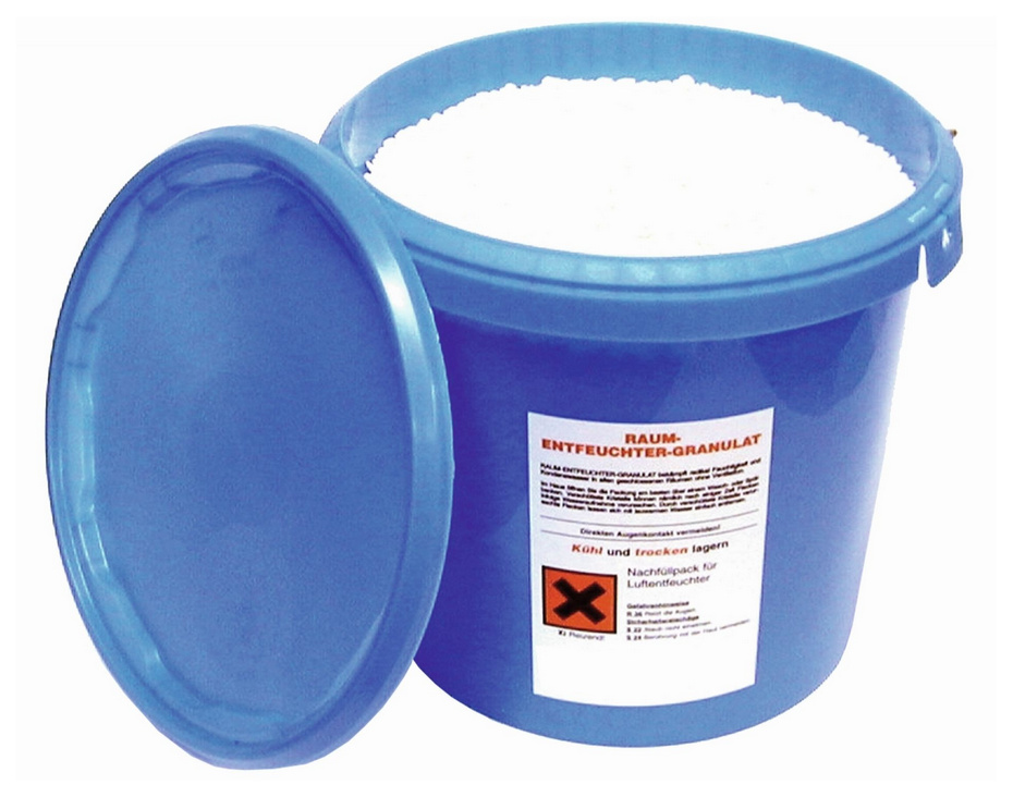 Nachfüll-Granulat für Raumentfeuchter CaCl2 (Kalziumchlorid), 5 kg Eimer (5l)