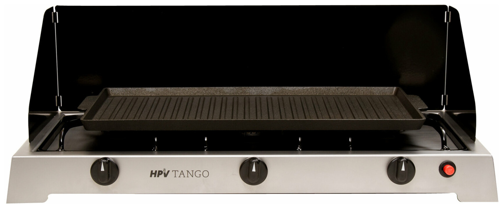 HPV Edelstahl Gaskocher Tango, 3 mit Zündsicherung