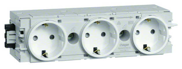 GS30009010 Steckdose 3-fach C-Profil rws