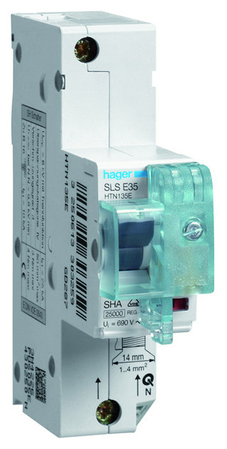 HTN135E SLS-Schalter 1P E-35A f.Hutsch.