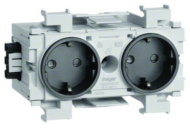 GS20019011 Steckdose 2-fach front gs
