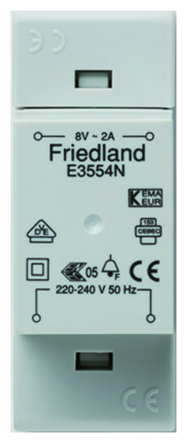 E 3554 S N KLINGELTRAFO 230V/8